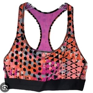 Victoria's Secret Sport Womens Racerback Sports Bra Stretch Multicolor Sz Small